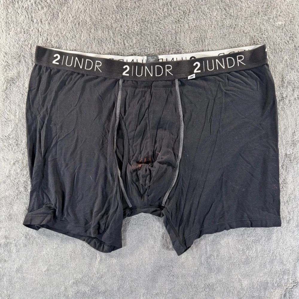 2UNDR Boxer Briefs Mens XXL Black Good Swing Shift Modal Joey Pouch Underwear